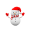 snowman with red gloves, a hat, and scarf isolated on a Png