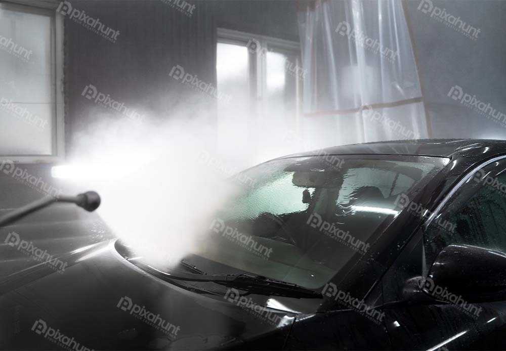 Free Download Premium Stock Photos | Car Washing Service | Car cleaning service | Car clean With Water