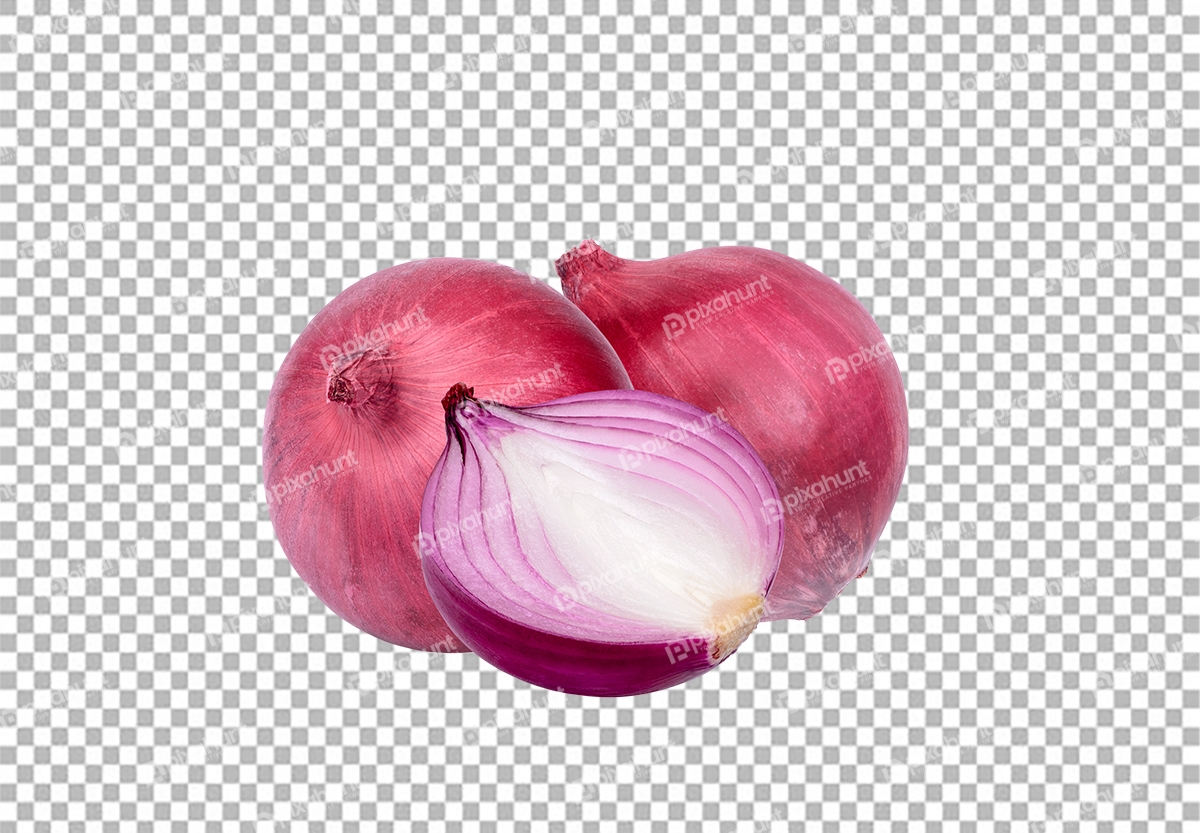 Free Download Premium PNG | Red Onion Isolated on Transparent Background