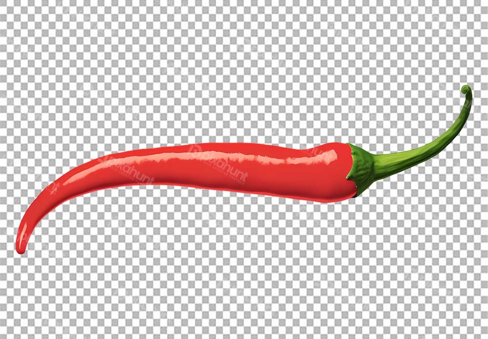 Free Download Premium PNG | Single Red chili | Red chili pepper with long, pointed shape