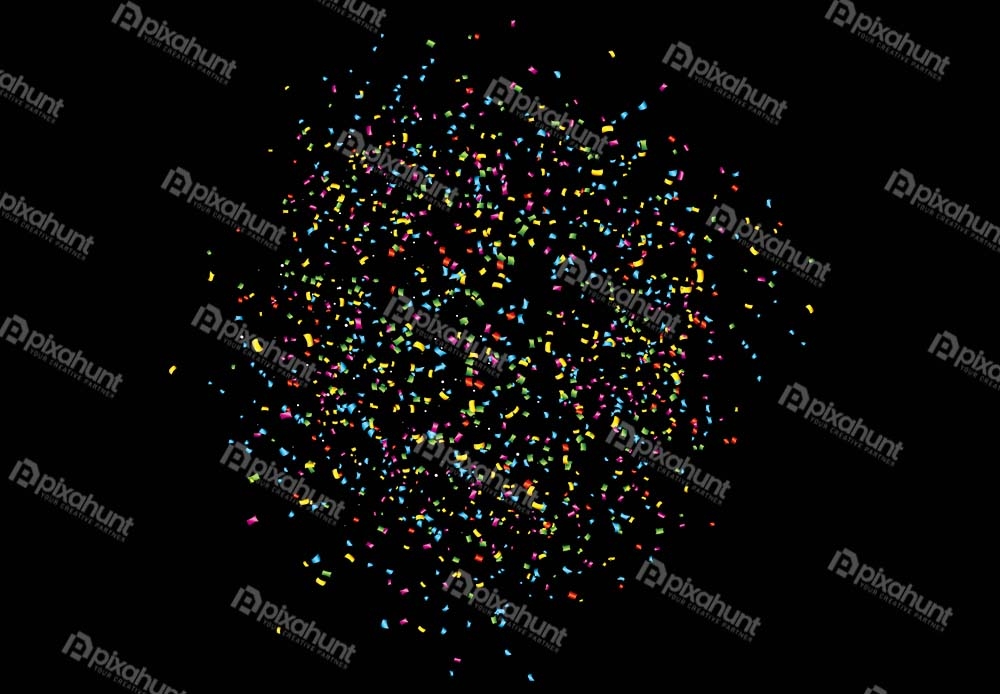 Free Download Premium PNG | Celebration colorful confetti transparent background