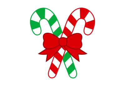 candy cane with christmas concept transparent background