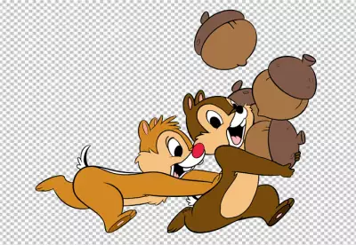 Chip and dale running photo