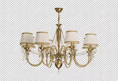 Hanging chandelier on the ceiling lamp on isolated background PNG