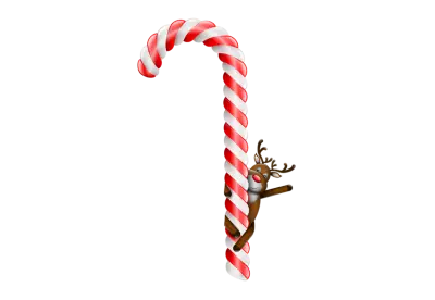 Free photo sweet candy canes on white candy canes composed transparent  background
