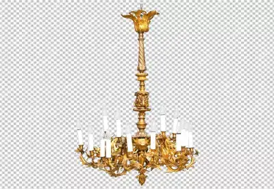 Render Retro chandelier isolated