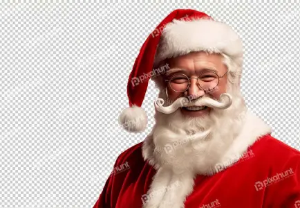 Smiling Sandman Claus isolated on transparent background