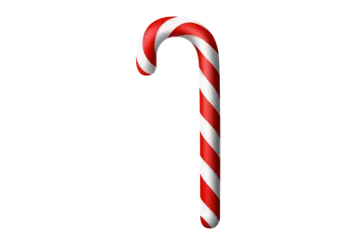 A delightful watercolor depiction of a Christmas candy cane transparent  background