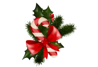 Realistic Xmas candy cane isolated transparent  background