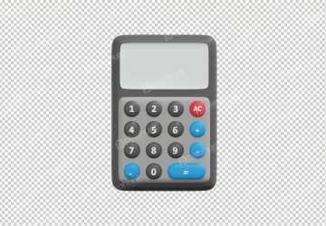 Isolated 3D Calculator Financial icon concept