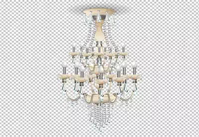 Ornate chandelier in art nouveau style transparent background  PNG