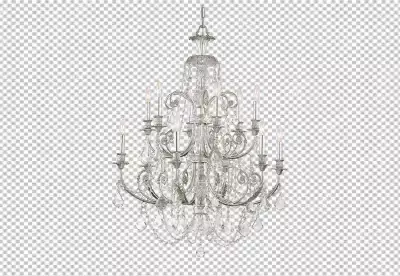 Retro chandelier isolated in 3d rendering
