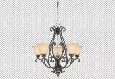 Crystal chandelier for the interior isolated on Transparent  background home lighting