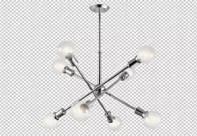  Render Retro chandelier isolated