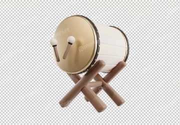 3d ramadan drums from the front side