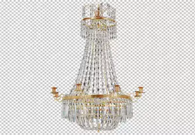 chandelier for the interior isolated on png  background