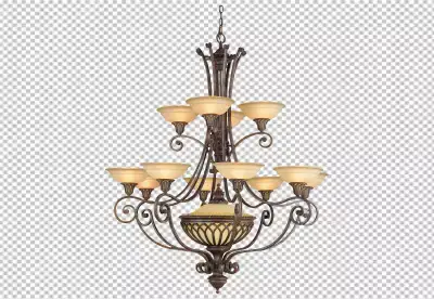 Crystal chandelier for the interior isolated on transparent  background home lighting png