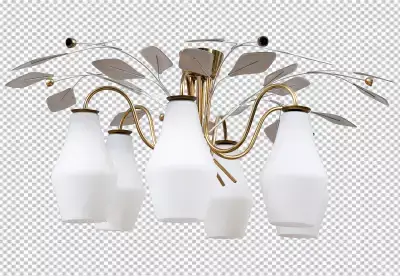 Various types of chandeliers transparent background