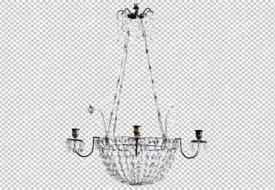 Crystal chandelier for the interior isolated on png background home lighting cg